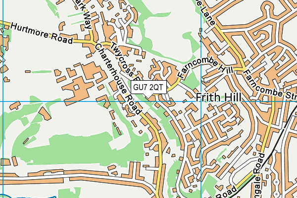 GU7 2QT map - OS VectorMap District (Ordnance Survey)