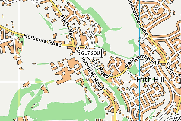 GU7 2QU map - OS VectorMap District (Ordnance Survey)