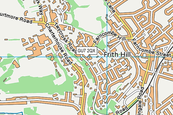 GU7 2QX map - OS VectorMap District (Ordnance Survey)