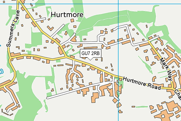 GU7 2RB map - OS VectorMap District (Ordnance Survey)