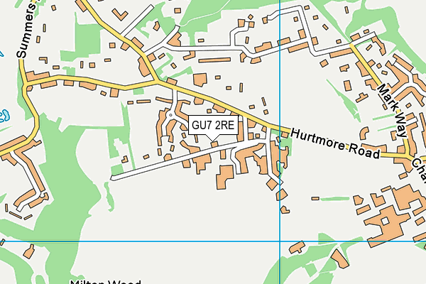 GU7 2RE map - OS VectorMap District (Ordnance Survey)