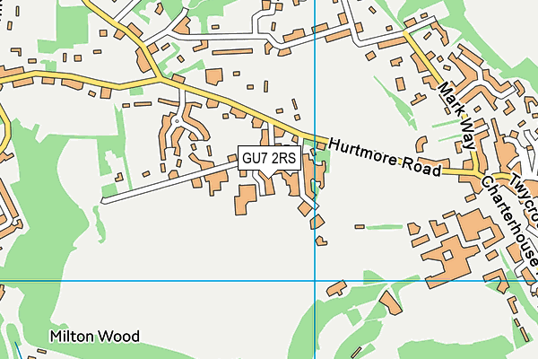 Charterhouse Club map (GU7 2RS) - OS VectorMap District (Ordnance Survey)
