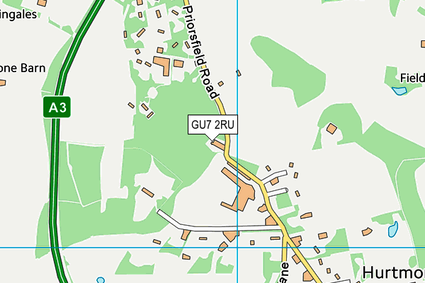 GU7 2RU map - OS VectorMap District (Ordnance Survey)