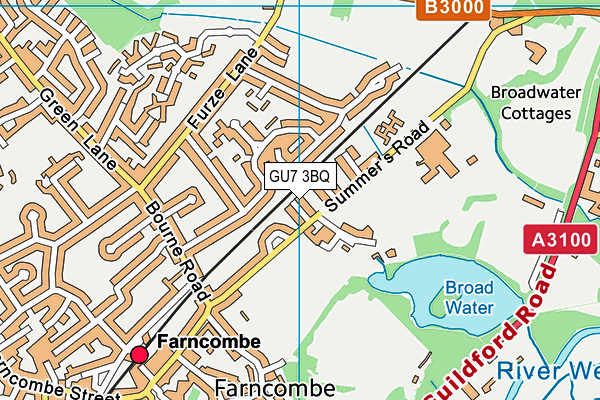 GU7 3BQ map - OS VectorMap District (Ordnance Survey)