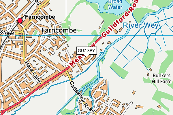 GU7 3BY map - OS VectorMap District (Ordnance Survey)