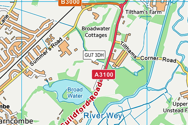 Guildford Rfc map (GU7 3DH) - OS VectorMap District (Ordnance Survey)