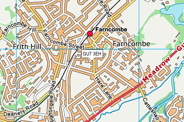 GU7 3EH map - OS VectorMap District (Ordnance Survey)