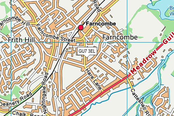 GU7 3EL map - OS VectorMap District (Ordnance Survey)