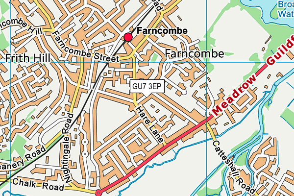 GU7 3EP map - OS VectorMap District (Ordnance Survey)