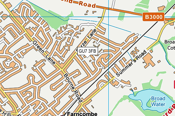 GU7 3FB map - OS VectorMap District (Ordnance Survey)