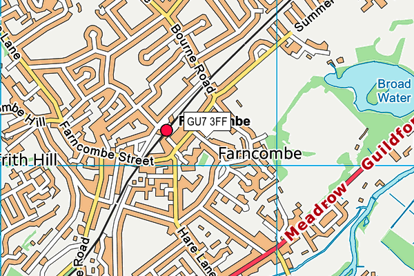 GU7 3FF map - OS VectorMap District (Ordnance Survey)