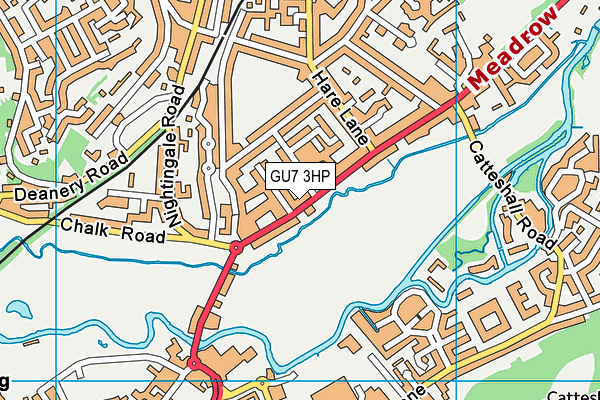 GU7 3HP map - OS VectorMap District (Ordnance Survey)