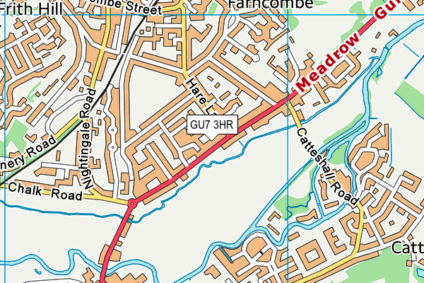 GU7 3HR map - OS VectorMap District (Ordnance Survey)