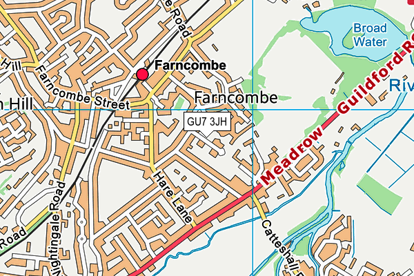 GU7 3JH map - OS VectorMap District (Ordnance Survey)