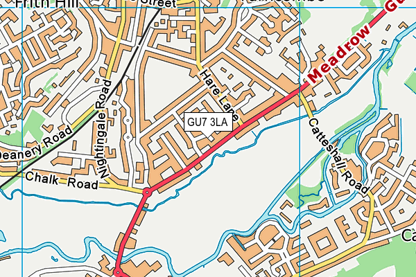 GU7 3LA map - OS VectorMap District (Ordnance Survey)