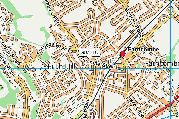 GU7 3LQ map - OS VectorMap District (Ordnance Survey)