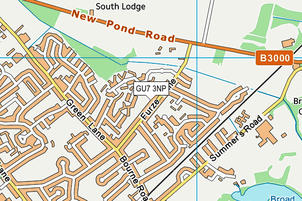 GU7 3NP map - OS VectorMap District (Ordnance Survey)