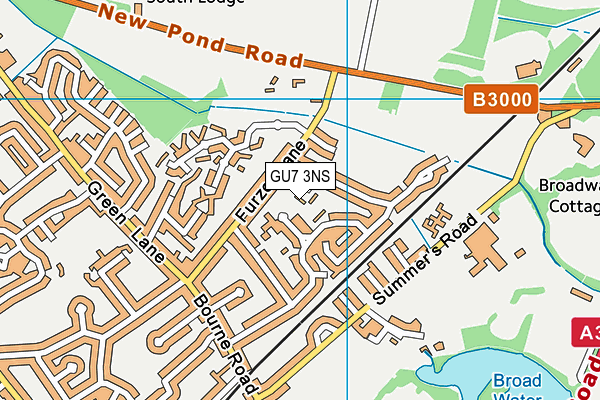 GU7 3NS map - OS VectorMap District (Ordnance Survey)