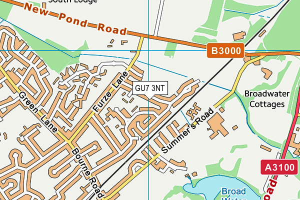 GU7 3NT map - OS VectorMap District (Ordnance Survey)