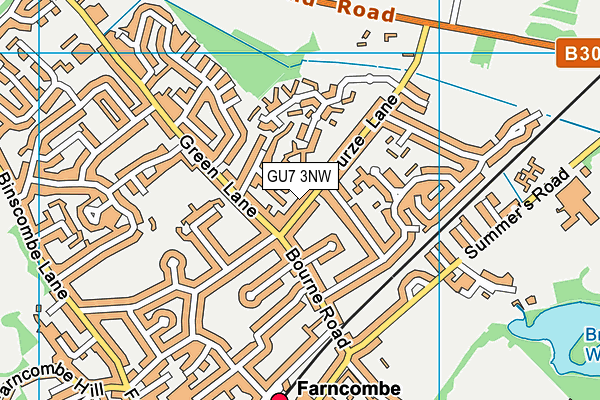 GU7 3NW map - OS VectorMap District (Ordnance Survey)