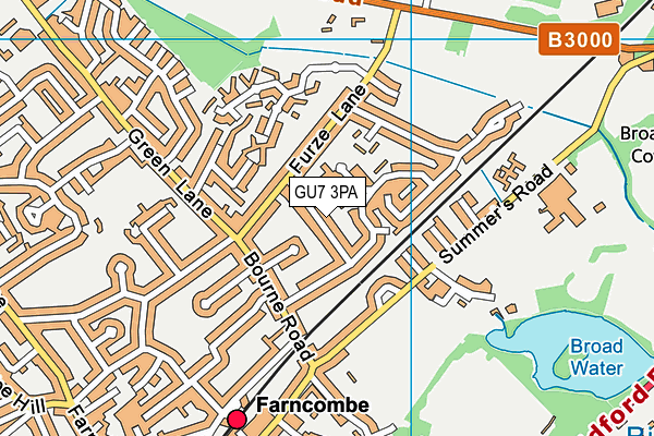 GU7 3PA map - OS VectorMap District (Ordnance Survey)