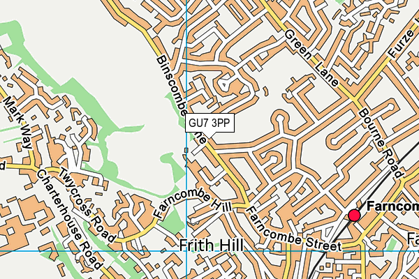 GU7 3PP map - OS VectorMap District (Ordnance Survey)