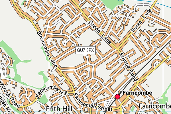 GU7 3PX map - OS VectorMap District (Ordnance Survey)