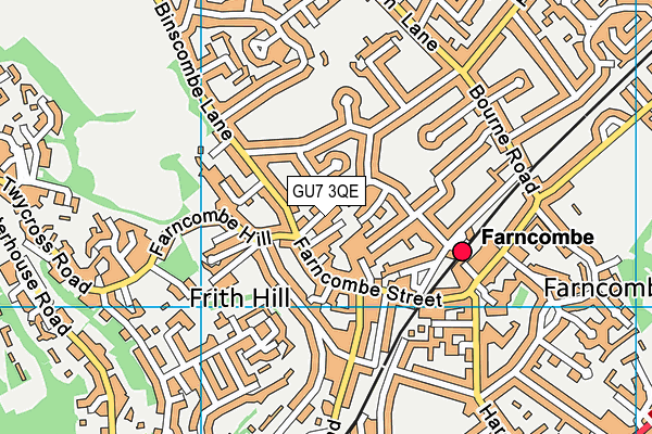 GU7 3QE map - OS VectorMap District (Ordnance Survey)