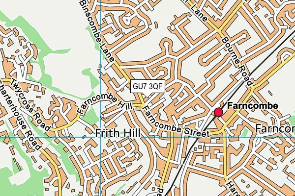 GU7 3QF map - OS VectorMap District (Ordnance Survey)