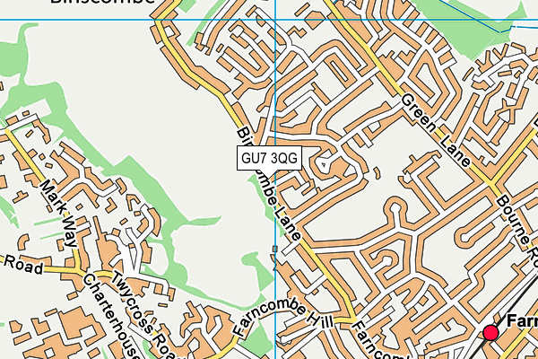 GU7 3QG map - OS VectorMap District (Ordnance Survey)