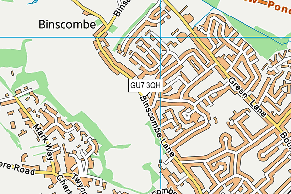 GU7 3QH map - OS VectorMap District (Ordnance Survey)