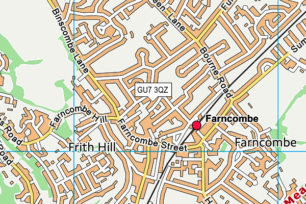 GU7 3QZ map - OS VectorMap District (Ordnance Survey)