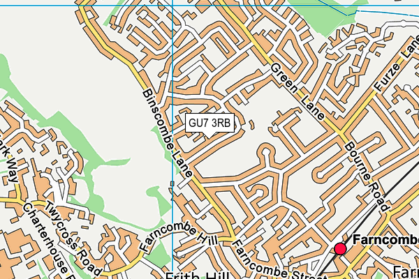 GU7 3RB map - OS VectorMap District (Ordnance Survey)