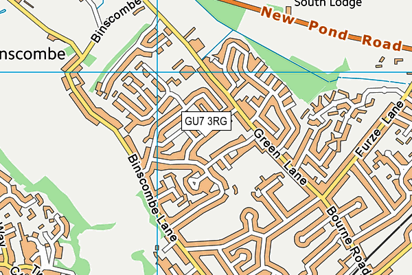 GU7 3RG map - OS VectorMap District (Ordnance Survey)