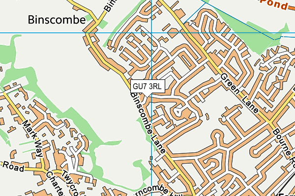 GU7 3RL map - OS VectorMap District (Ordnance Survey)