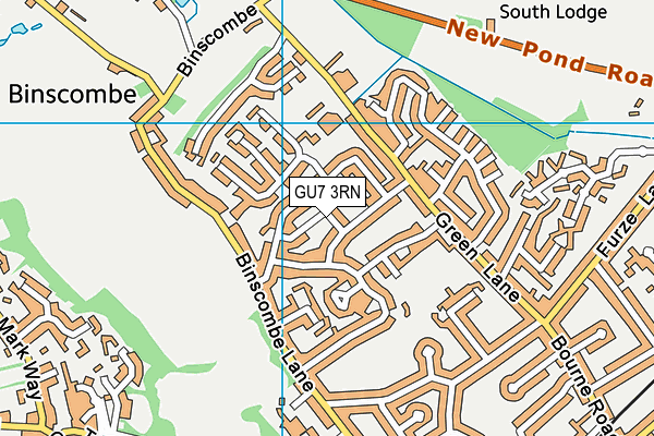 GU7 3RN map - OS VectorMap District (Ordnance Survey)