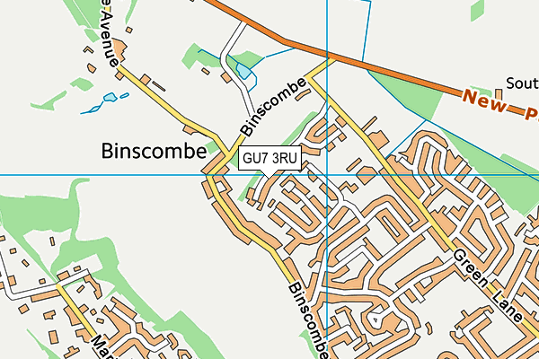 GU7 3RU map - OS VectorMap District (Ordnance Survey)