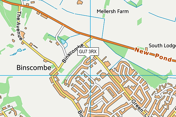 GU7 3RX map - OS VectorMap District (Ordnance Survey)