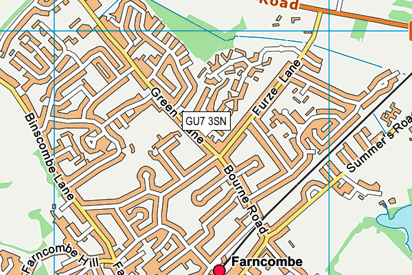 GU7 3SN map - OS VectorMap District (Ordnance Survey)