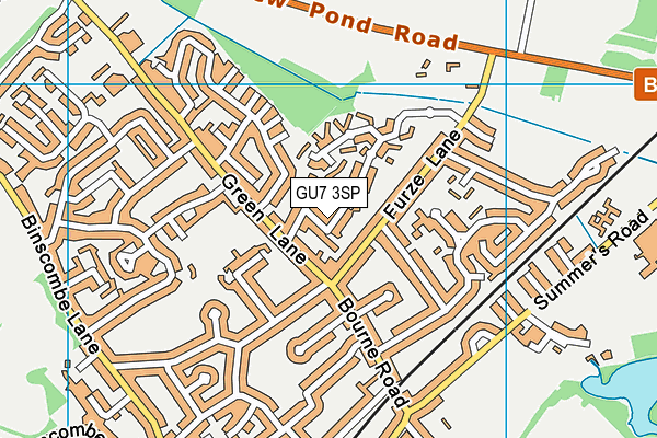 GU7 3SP map - OS VectorMap District (Ordnance Survey)
