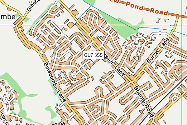 GU7 3SS map - OS VectorMap District (Ordnance Survey)