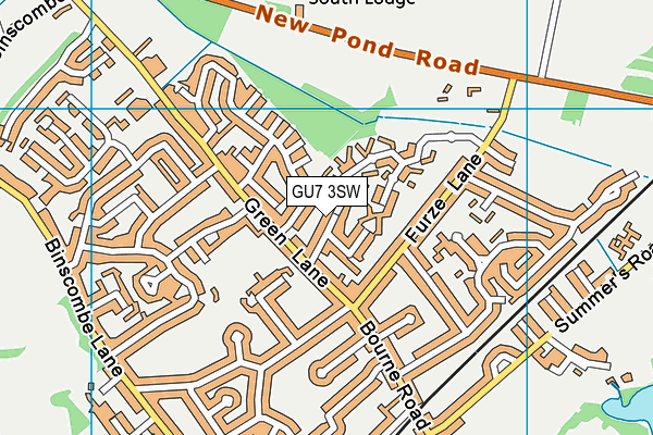 GU7 3SW map - OS VectorMap District (Ordnance Survey)