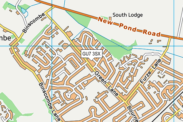 GU7 3SX map - OS VectorMap District (Ordnance Survey)