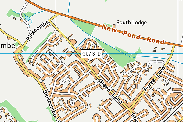 GU7 3TD map - OS VectorMap District (Ordnance Survey)