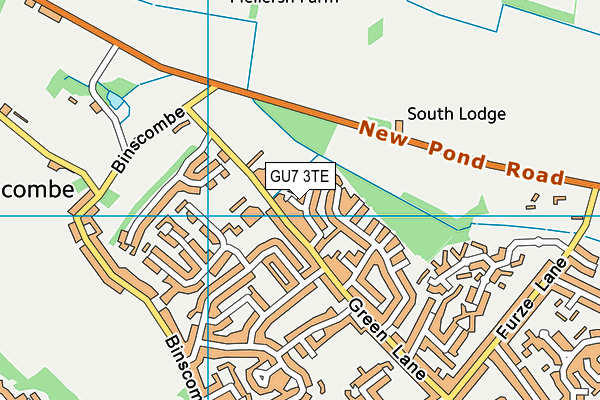 GU7 3TE map - OS VectorMap District (Ordnance Survey)