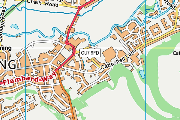 GU7 9FD map - OS VectorMap District (Ordnance Survey)