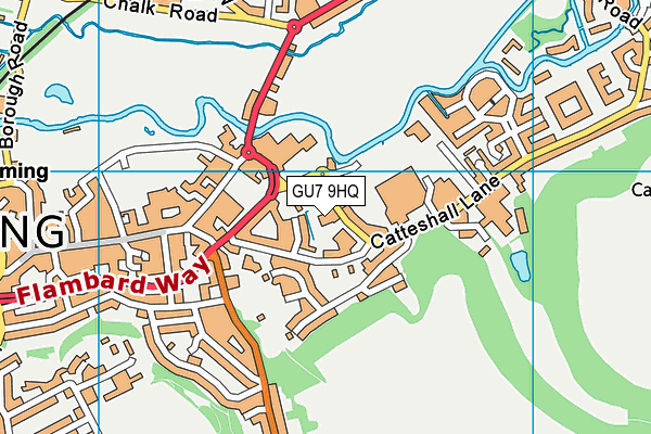 GU7 9HQ map - OS VectorMap District (Ordnance Survey)