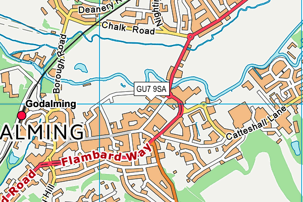 GU7 9SA map - OS VectorMap District (Ordnance Survey)