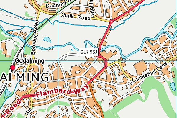 GU7 9SJ map - OS VectorMap District (Ordnance Survey)