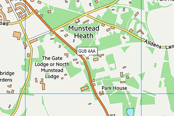 GU8 4AA map - OS VectorMap District (Ordnance Survey)